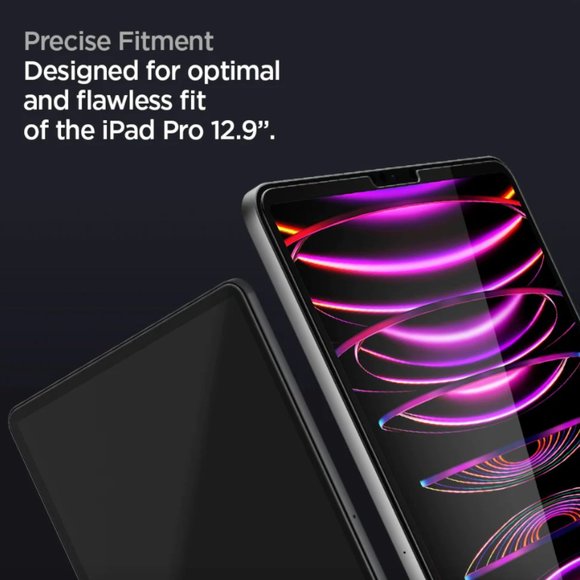 Spigen EZ Fit Screen Protector iPad Pro 12.9" GLAS.tR NEW IN BOX! - Picture 4 of 15